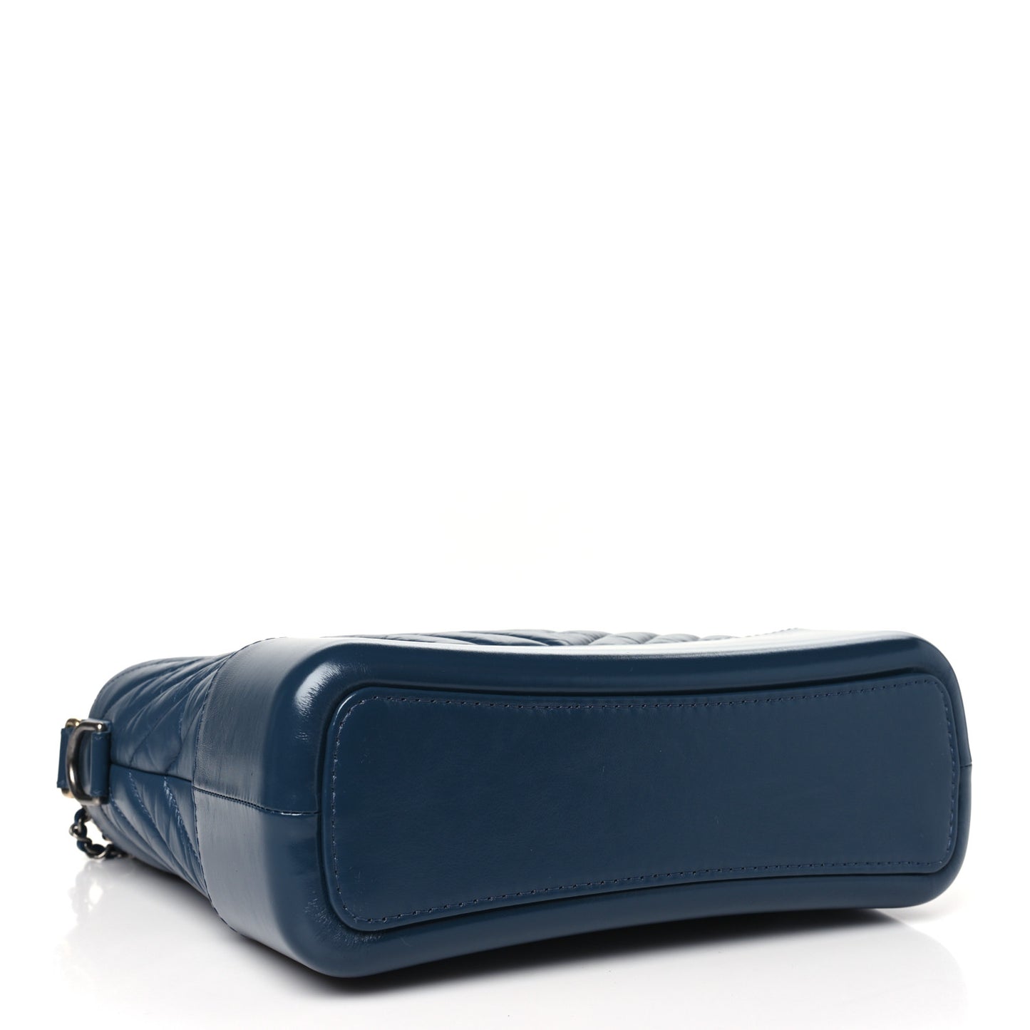 Aged Calfskin Chevron Quilted Medium Gabrielle Hobo Blue