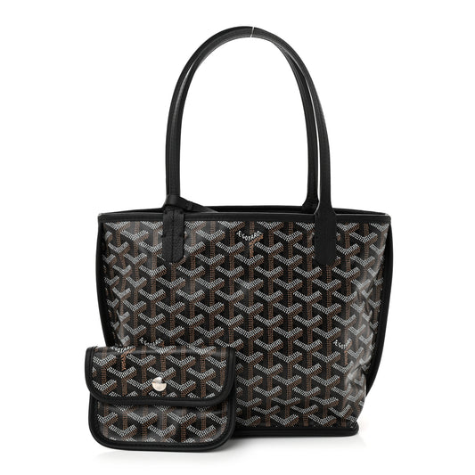 Goyardine Reversible Mini Anjou Black