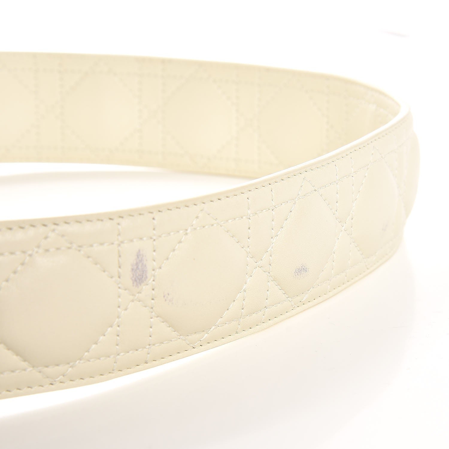 Christian Dior Lambskin Cannage Shoulder Strap White 7 of 8