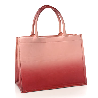 Christian Dior Gradient Smooth Calfskin Embossed Medium Book Tote Pink 3 of 9