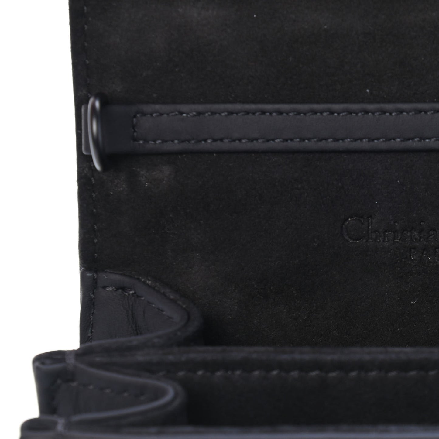 Ultra Matte Calfskin Studded Vertical Diorama Black