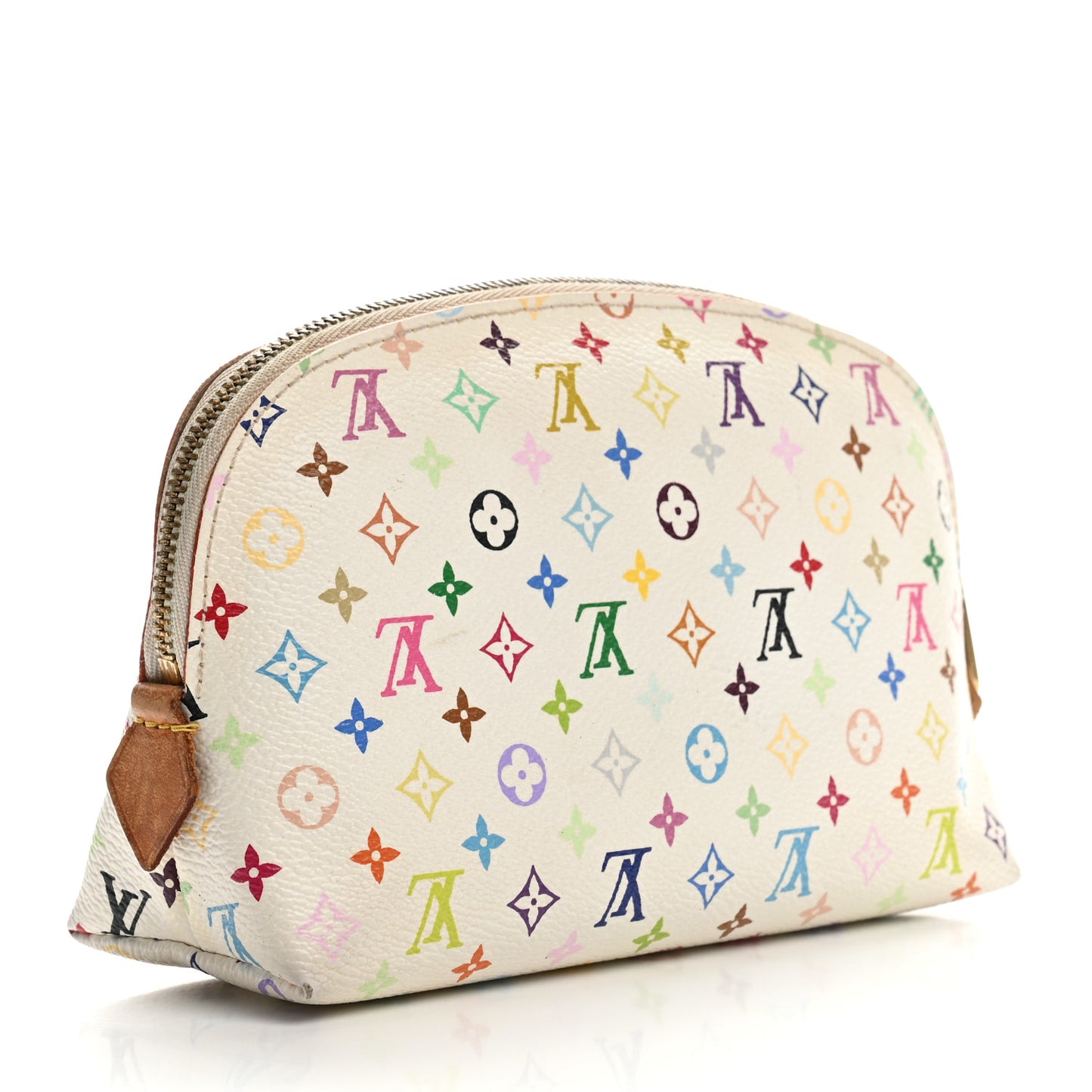 Monogram Multicolor Cosmetic Pouch White Litchi