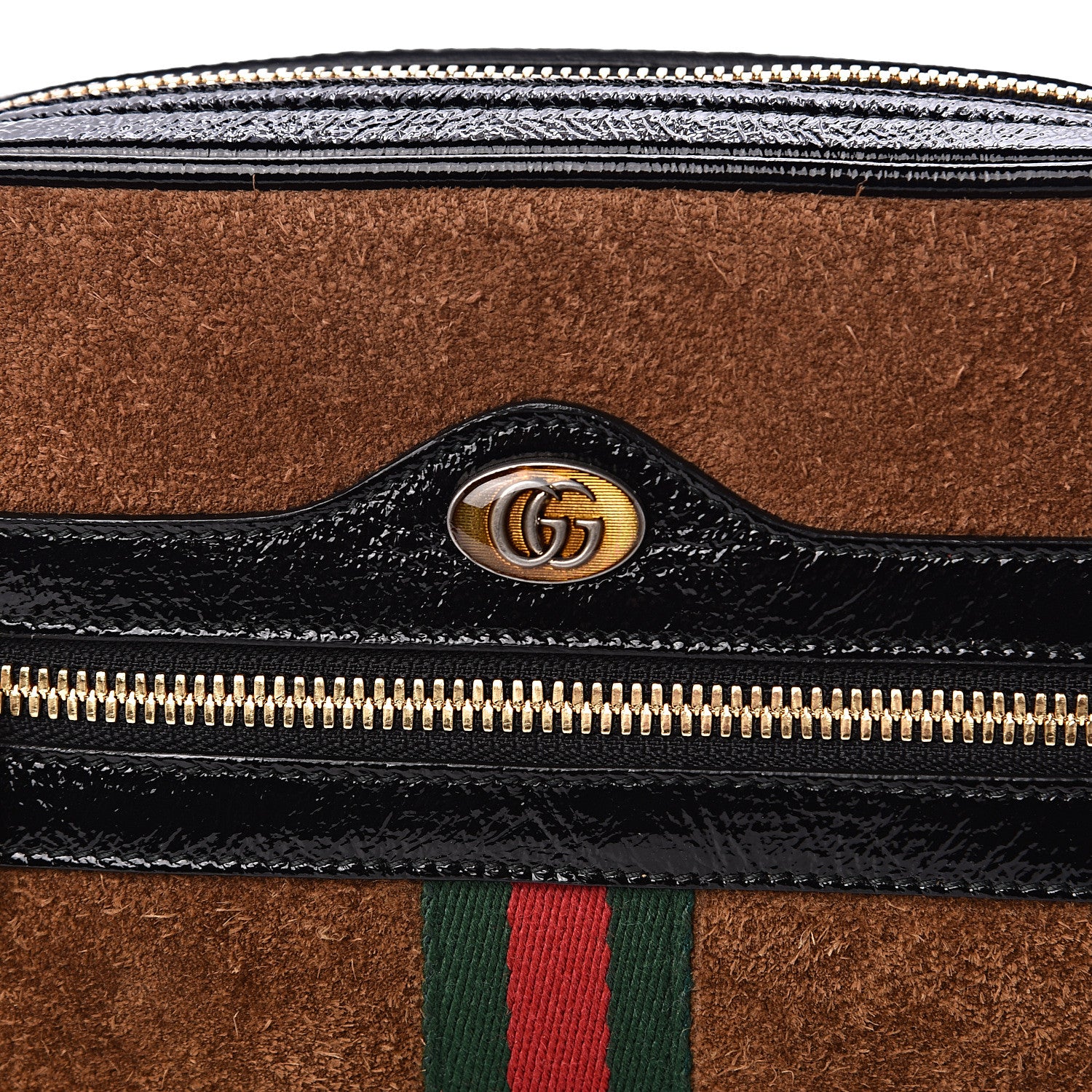 Gucci Suede Small Ophidia Belt Bag 85 34 Brown 7 of 10