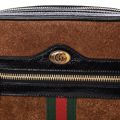 Gucci Suede Small Ophidia Belt Bag 85 34 Brown 7 of 10
