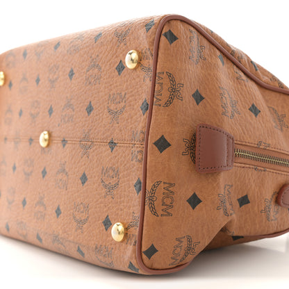 MCM Visetos Essential Boston Bag Cognac 9 of 12