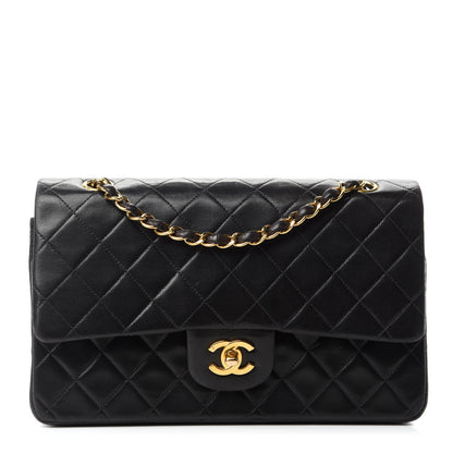 Chanel Lambskin Quilted Medium Double Flap Black 1 of 15