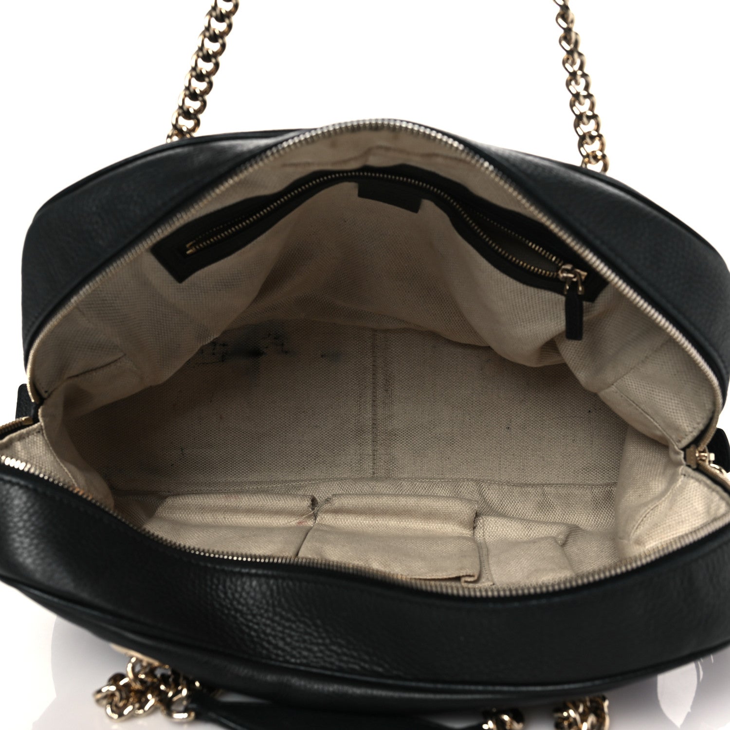 Gucci Pebbled Calfskin Medium Soho Bowler Black 5 of 11