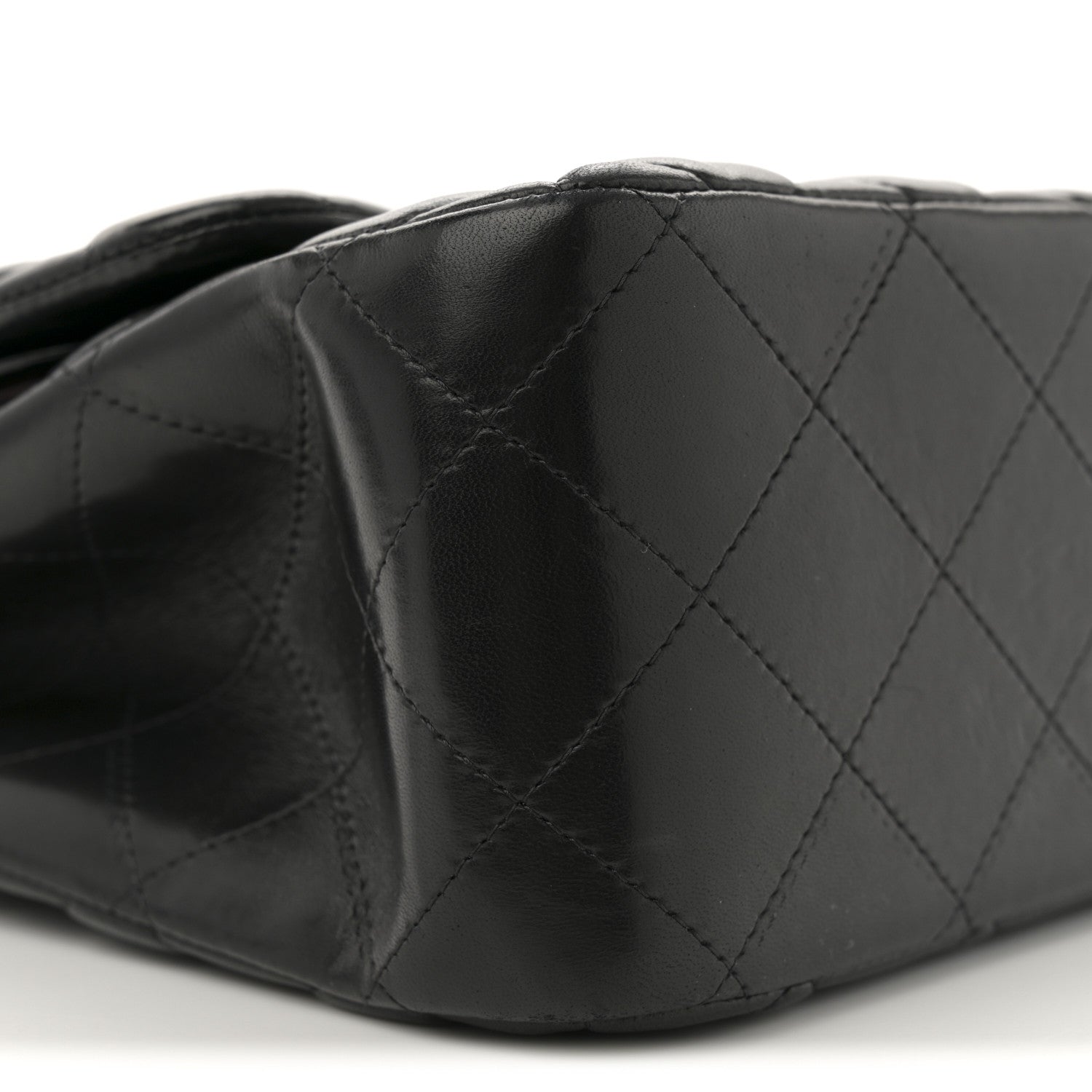 Chanel Lambskin Quilted Jumbo Double Flap Black 9 of 11