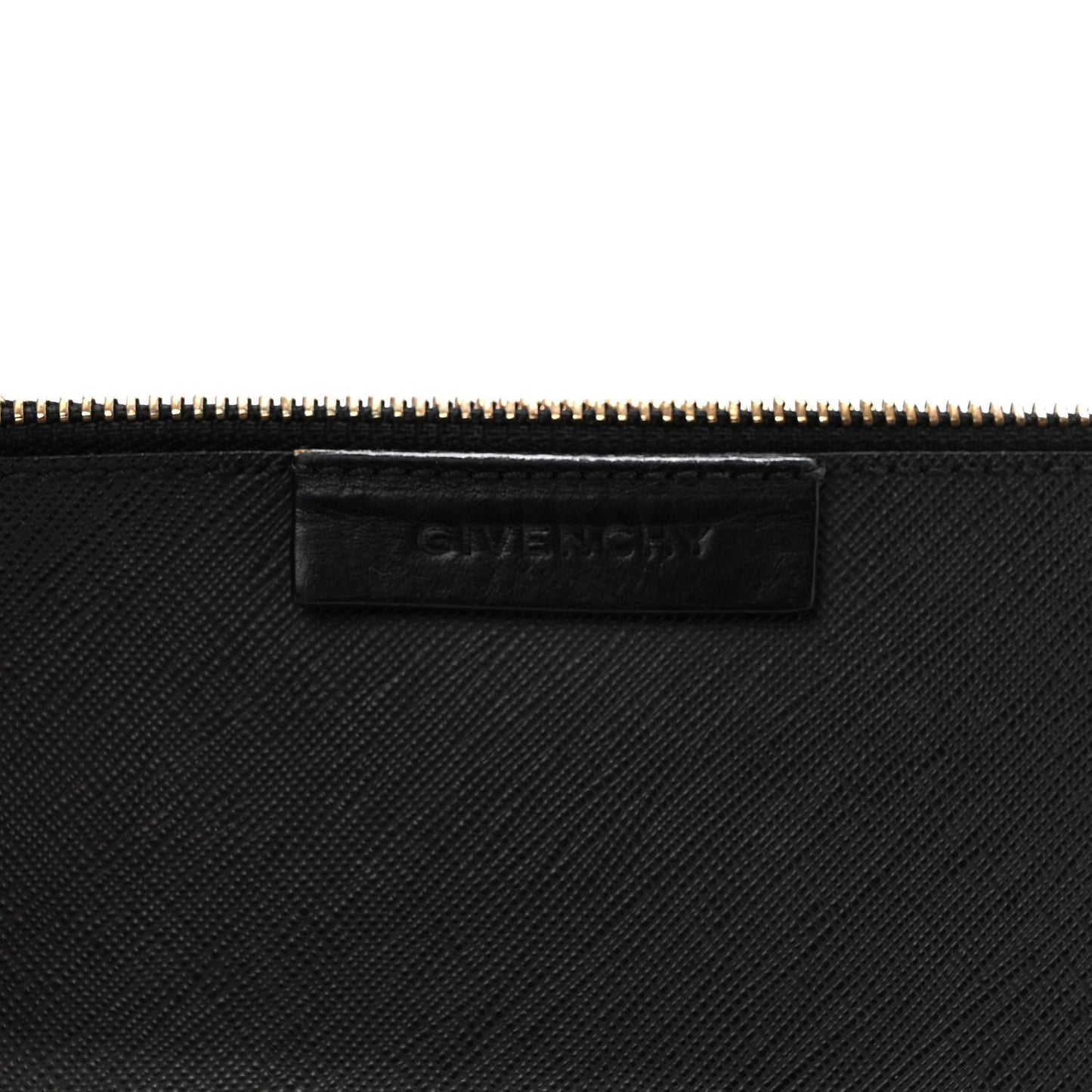Textured Coated Canvas Rottweiler Print Small Cosmetic Pouch Black