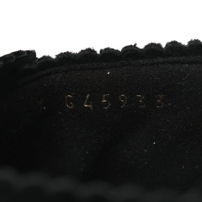 Chanel Velvet Pearl Camellia Slide Sandals 41 Black 10 of 12