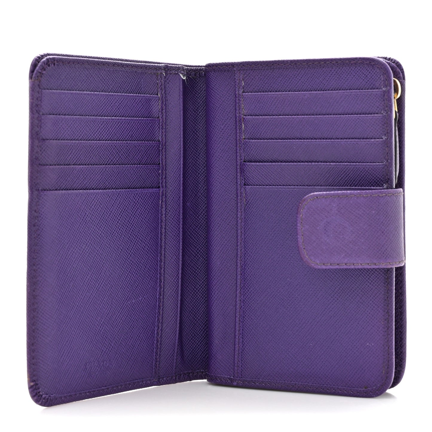 Saffiano Metal Coin Purse Purple
