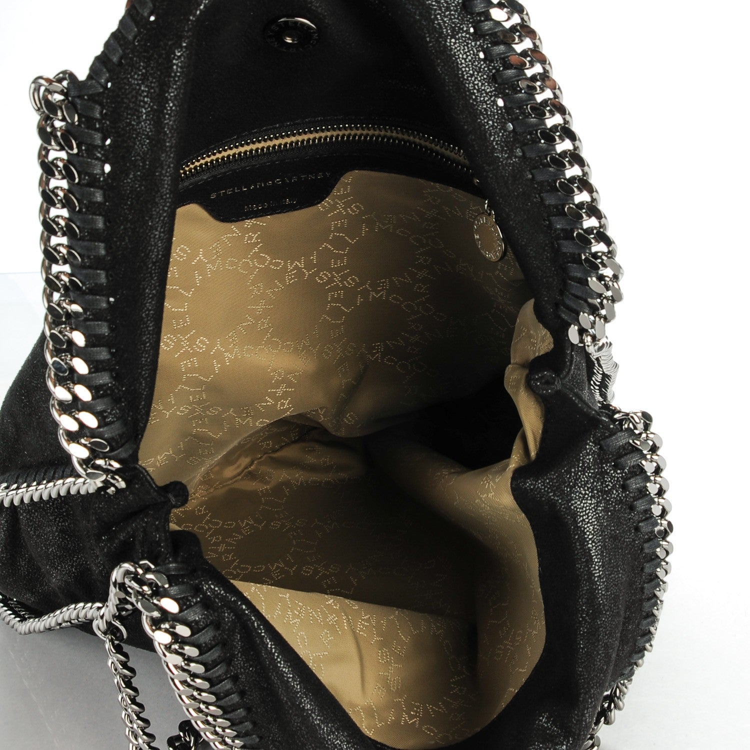 Stella McCartney Shaggy Deer Fold Over Falabella Tote Black 6 of 9