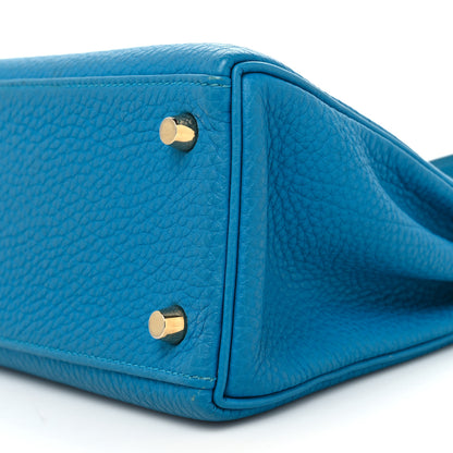 Hermes Togo Kelly Retourne 25 Bleu Zanzibar 9 of 10