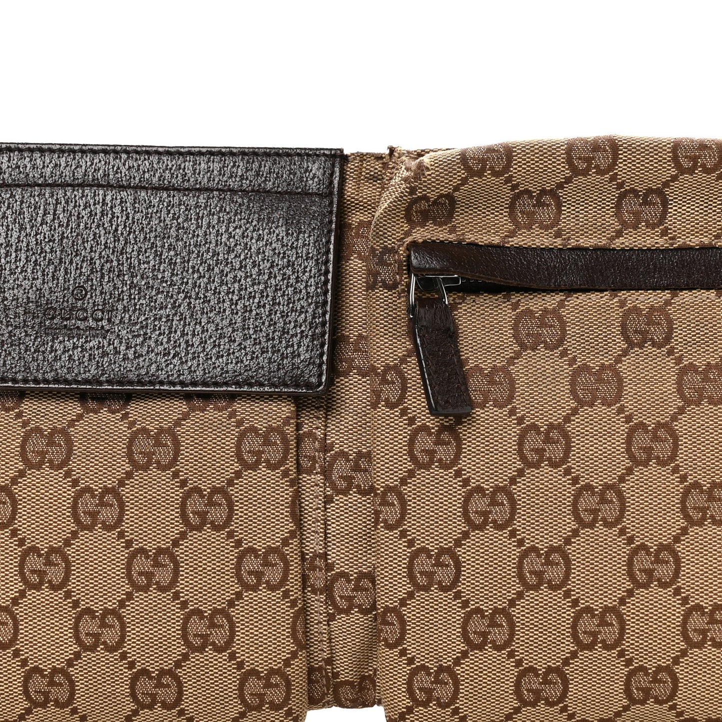 Monogram Web Belt Bag Dark Brown
