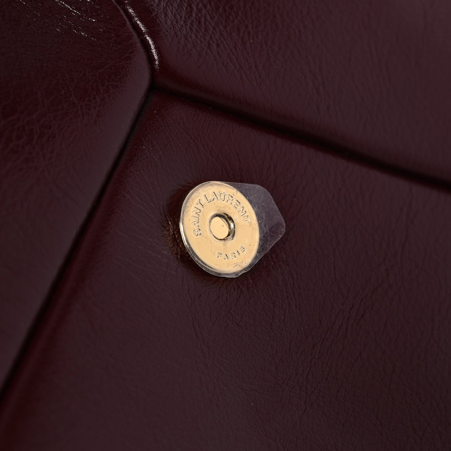 Lambskin Large Cassandre Envelope Pouch Dark Ruby