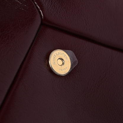 Saint Laurent Lambskin Large Cassandre Envelope Pouch Dark Ruby 12 of 12
