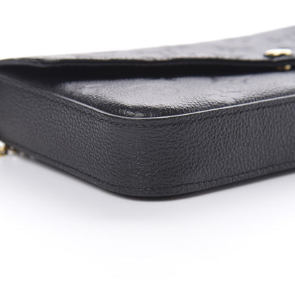 Louis Vuitton Empreinte Pochette Felicie Chain Wallet Black 10 of 11