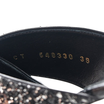 Saint Laurent SAINT LAURENT Glitter LouLou 70 Mule Sandals 39 Black 8 of 9