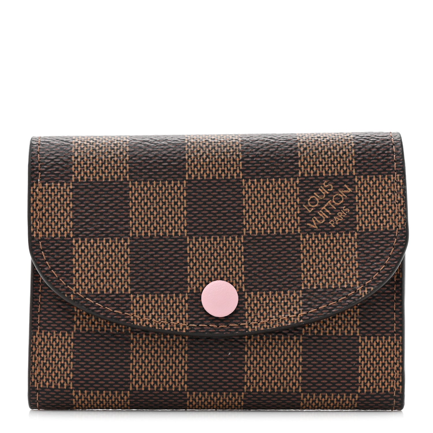 Louis Vuitton Damier Ebene Rosalie Coin Purse Rose Ballerine 1 of 10