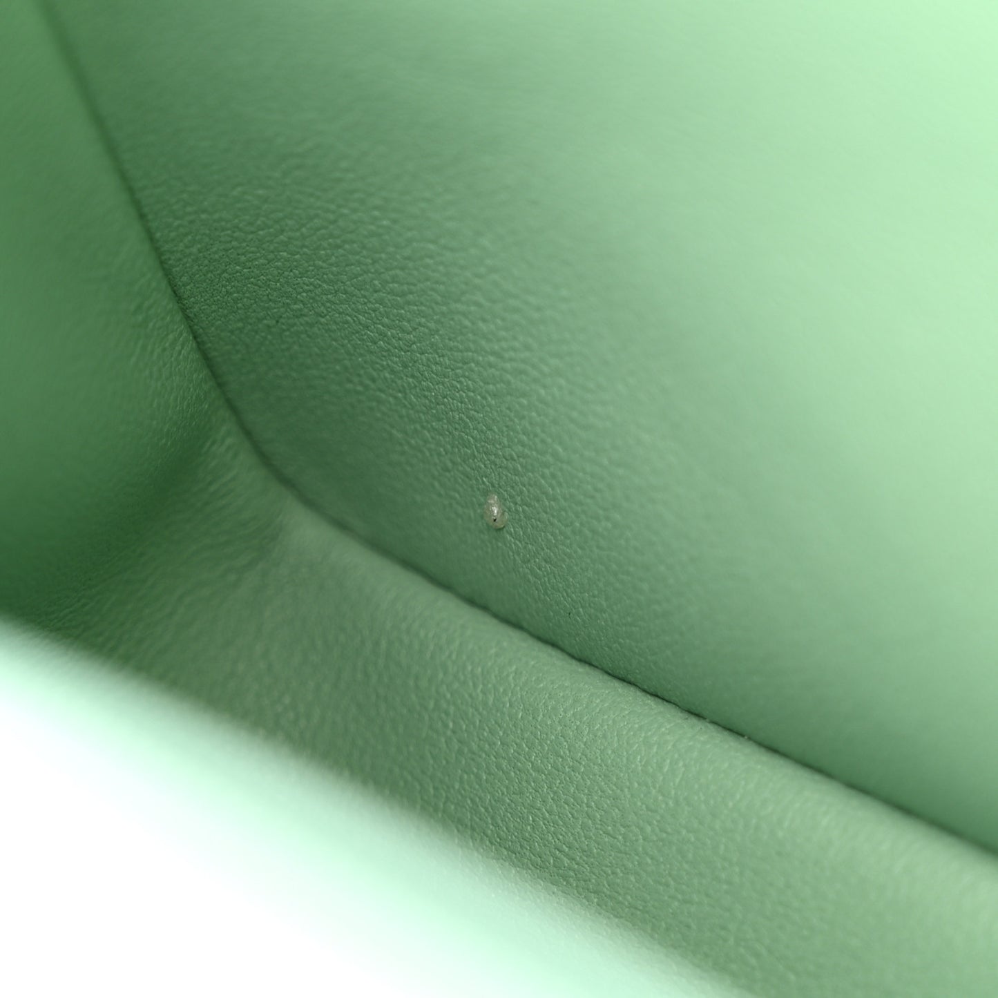 Lambskin Quilted Mini Top Handle Rectangular Flap Light Green