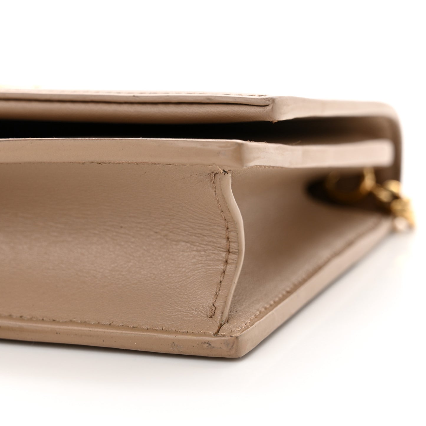 Smooth Calfskin Classic Monogram Kate Tassel Chain Wallet Nude Powder