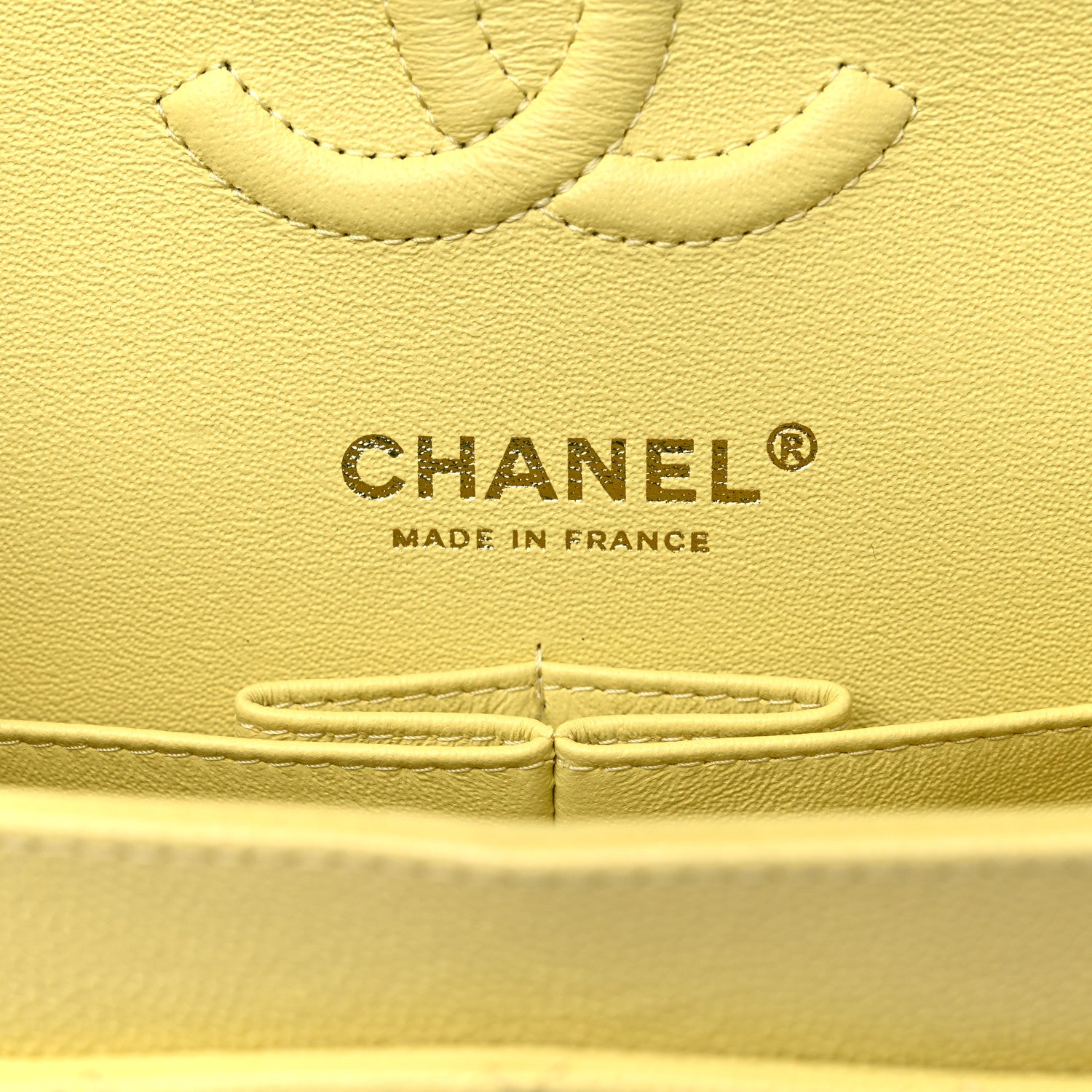 Chanel Caviar Quilted Small Double Flap Yellow 6 of 9