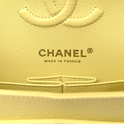 Chanel Caviar Quilted Small Double Flap Yellow 6 of 9
