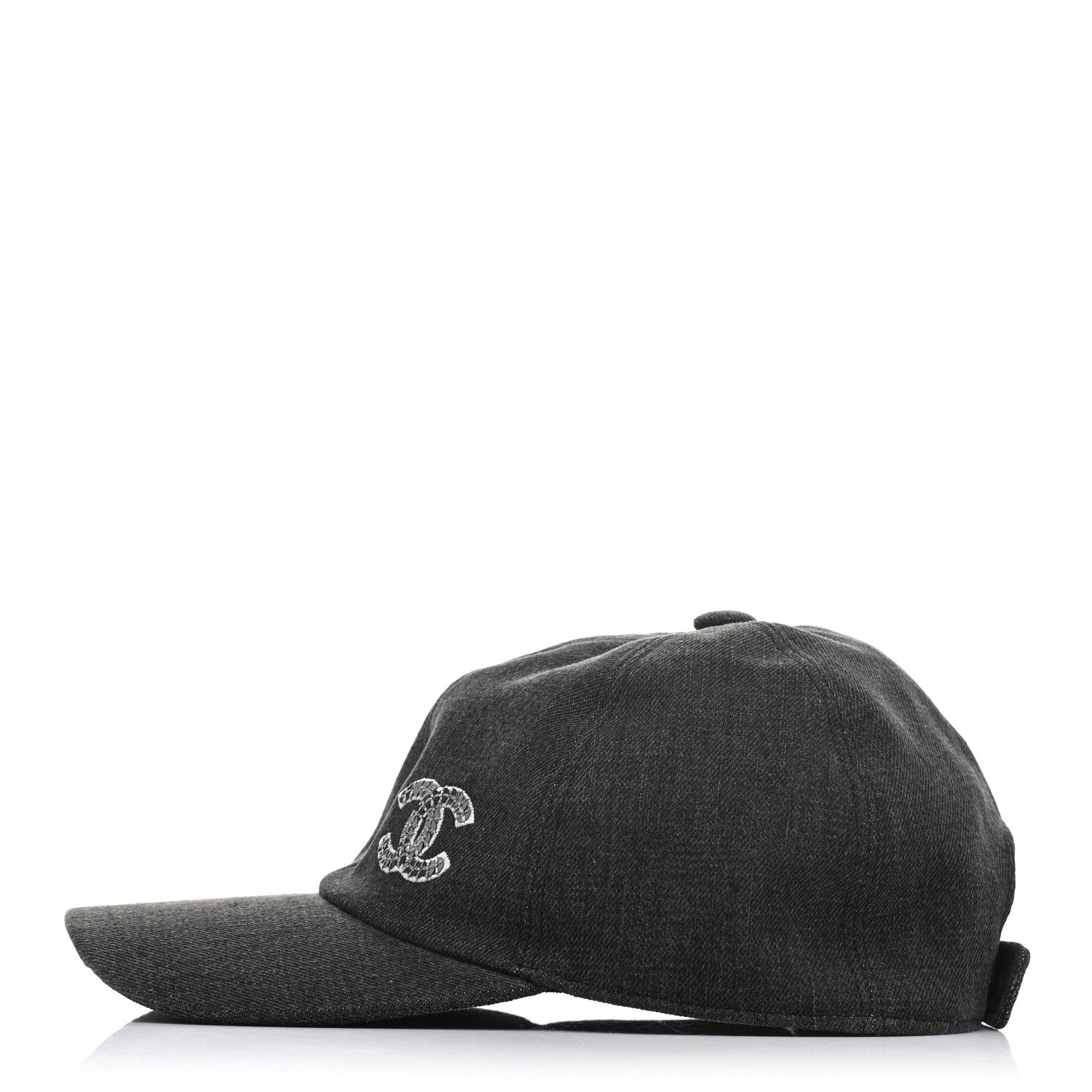 Chanel Cotton Sequin CC Cap Hat Black 4 of 8