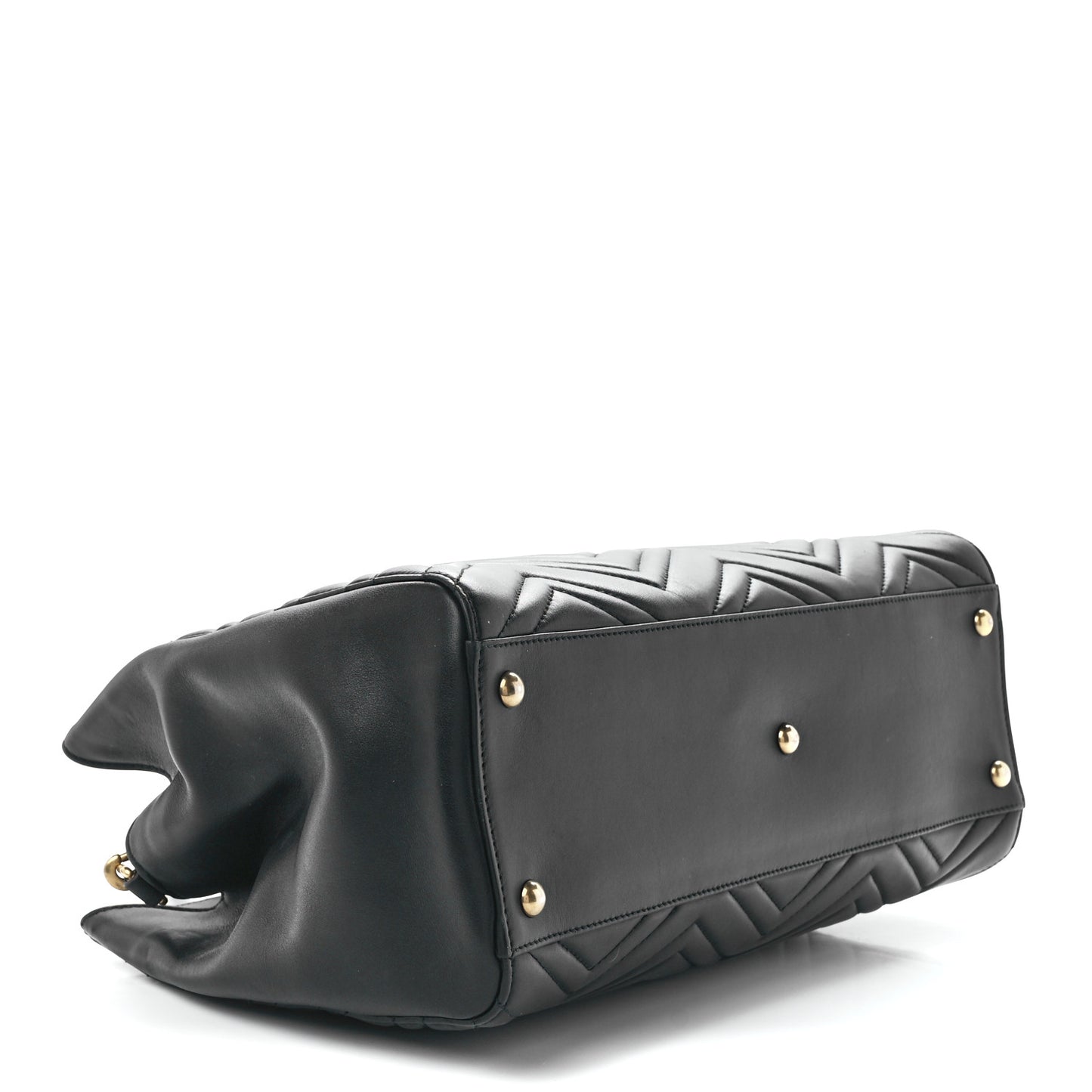 Calfskin Matelasse Medium GG Marmont Tote Black