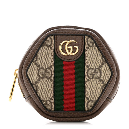 Gucci GG Supreme Monogram Web Ophidia Wrist Pouch Beige New Acero 1 of 8