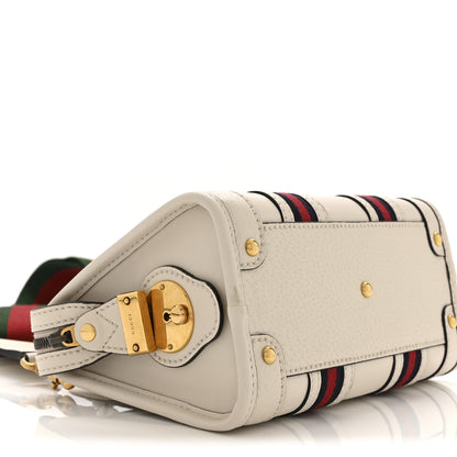 Gucci Koi Calfskin Web Mini Bauletto Duffle Top Handle Bag Mystic White 10 of 11