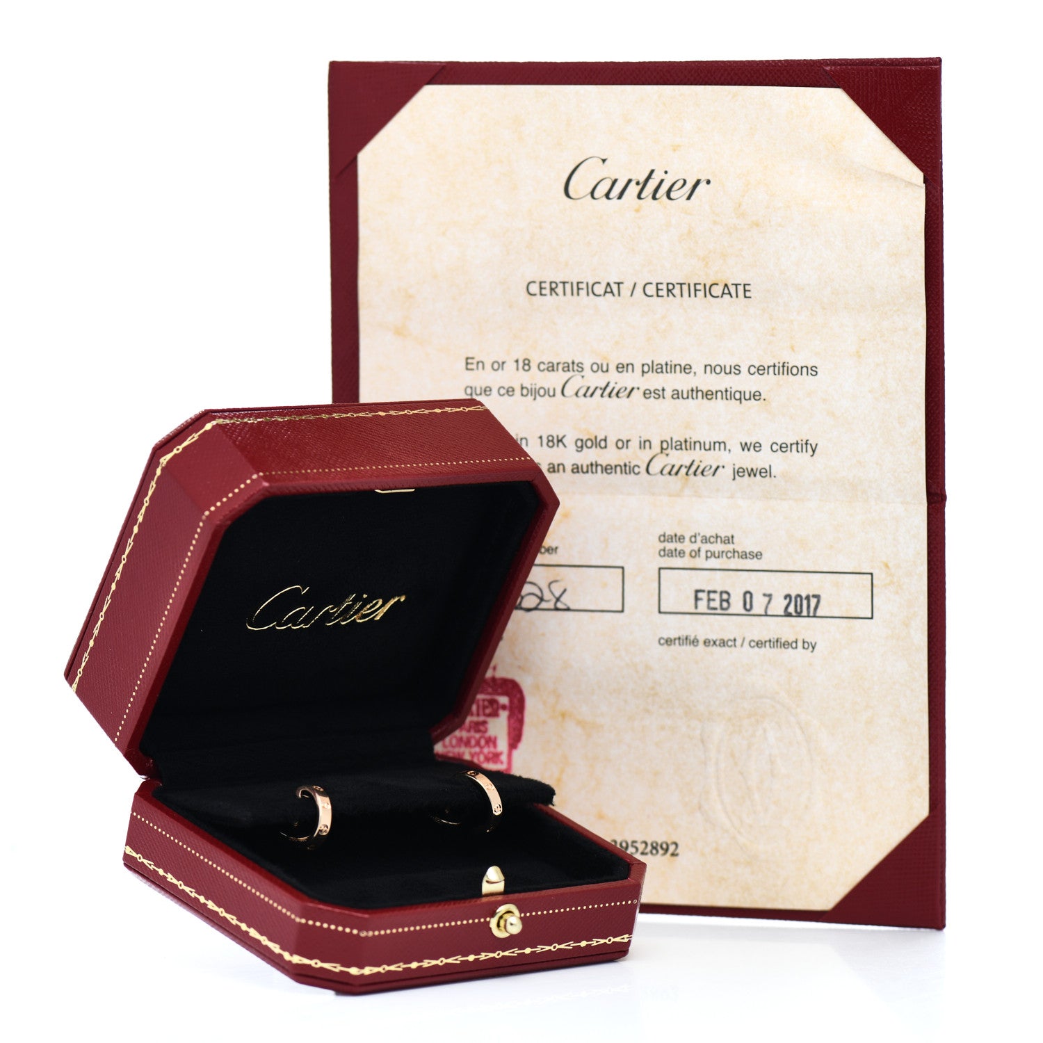 Cartier 18K Pink Gold Small LOVE Hoop Earrings 5 of 5