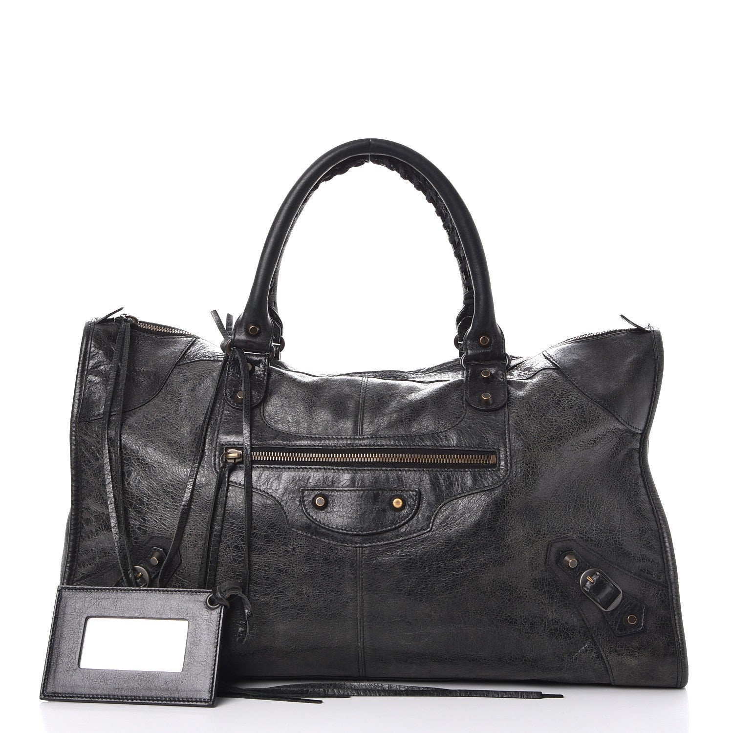Balenciaga Agneau Classic Hardware Work Anthracite 1 of 8