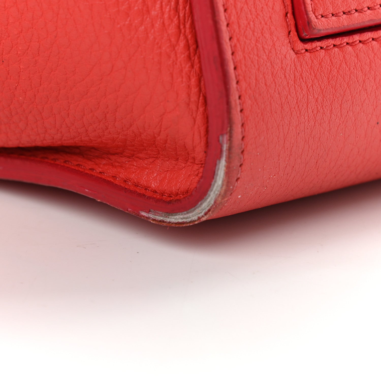 Celine Crisped Calfskin Medium Tie Knot Tote Vermillion 12 of 17