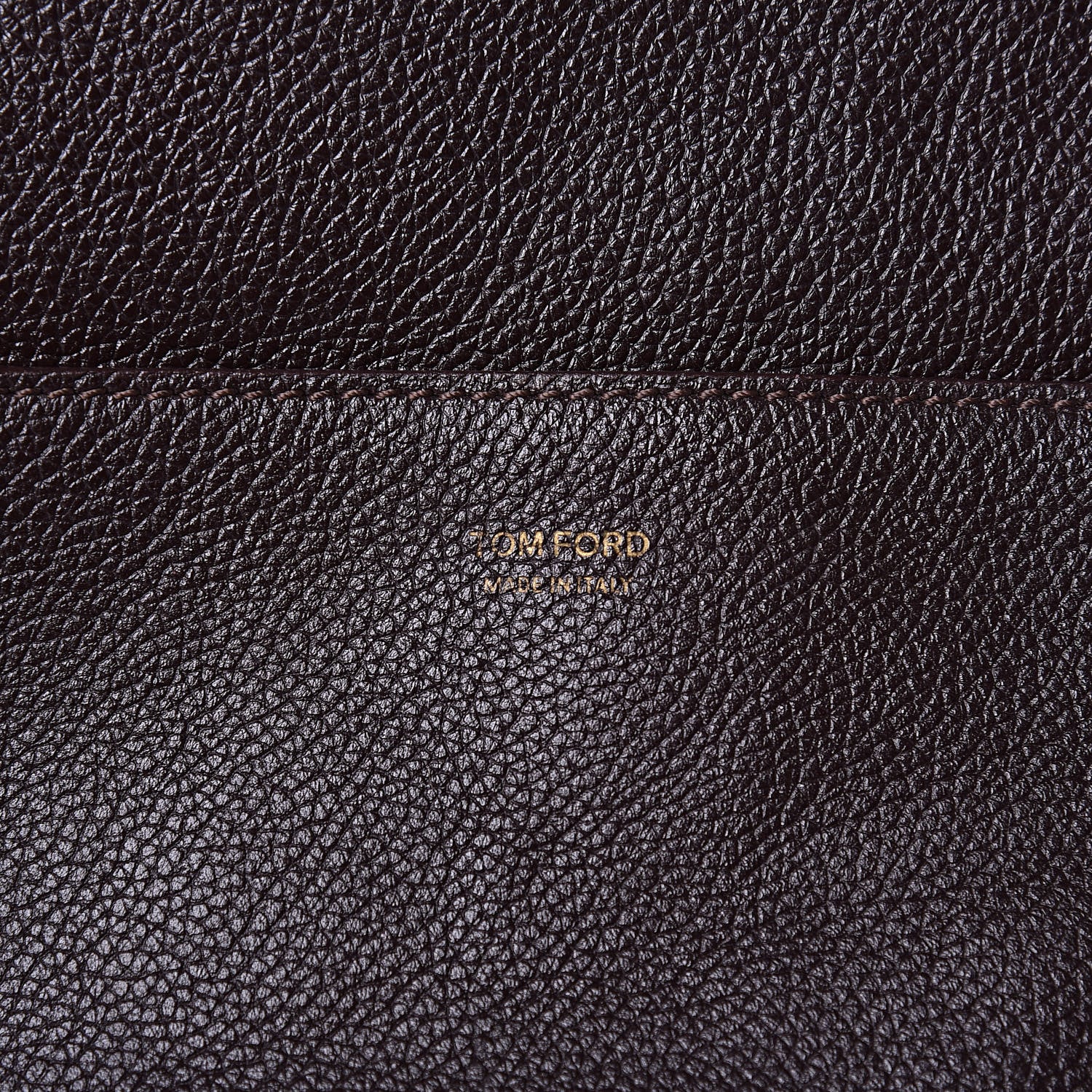 Tom Ford Pebbled Calfskin Large Jennifer Dark Brown 7 of 12