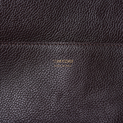 Tom Ford Pebbled Calfskin Large Jennifer Dark Brown 7 of 12