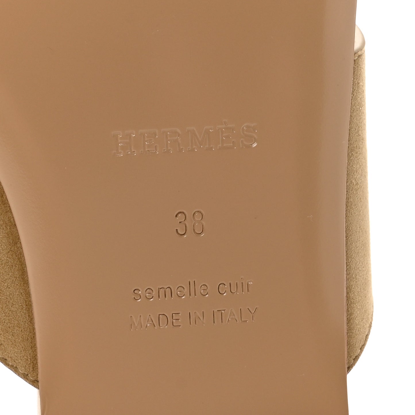 Suede Goatskin Mage Sandals 38 Beige Albatre