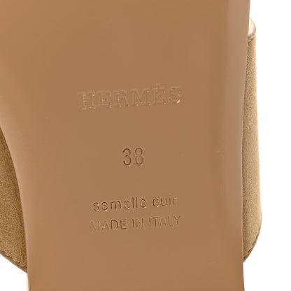 Hermes Suede Goatskin Mage Sandals 38 Beige Albatre 7 of 10