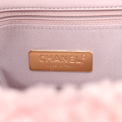 Chanel Shearling Sheepskin Medium Chanel 19 Flap Light Pink 5 of 9