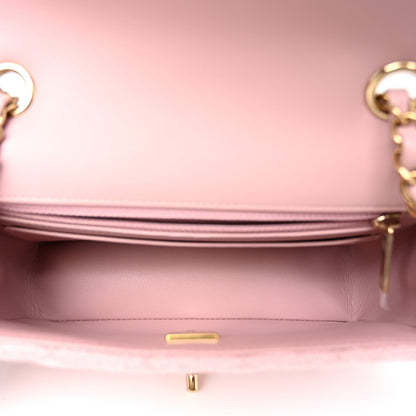Chanel Tweed Quilted Mini Rectangular Flap Light Pink 5 of 11