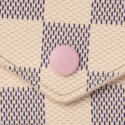Louis Vuitton Damier Azur Victorine Wallet Rose Ballerine 6 of 9