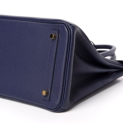 Hermes Togo Birkin 30 Bleu Encre 7 of 11