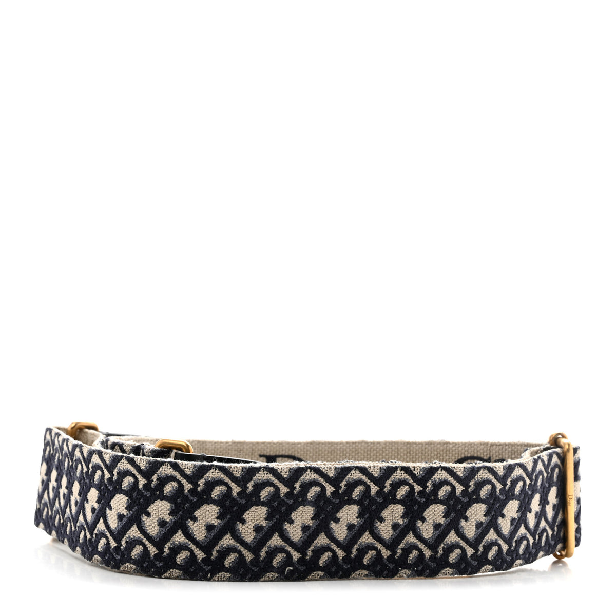 Christian Dior Oblique Adjustable Shoulder Strap Blue 2 of 5