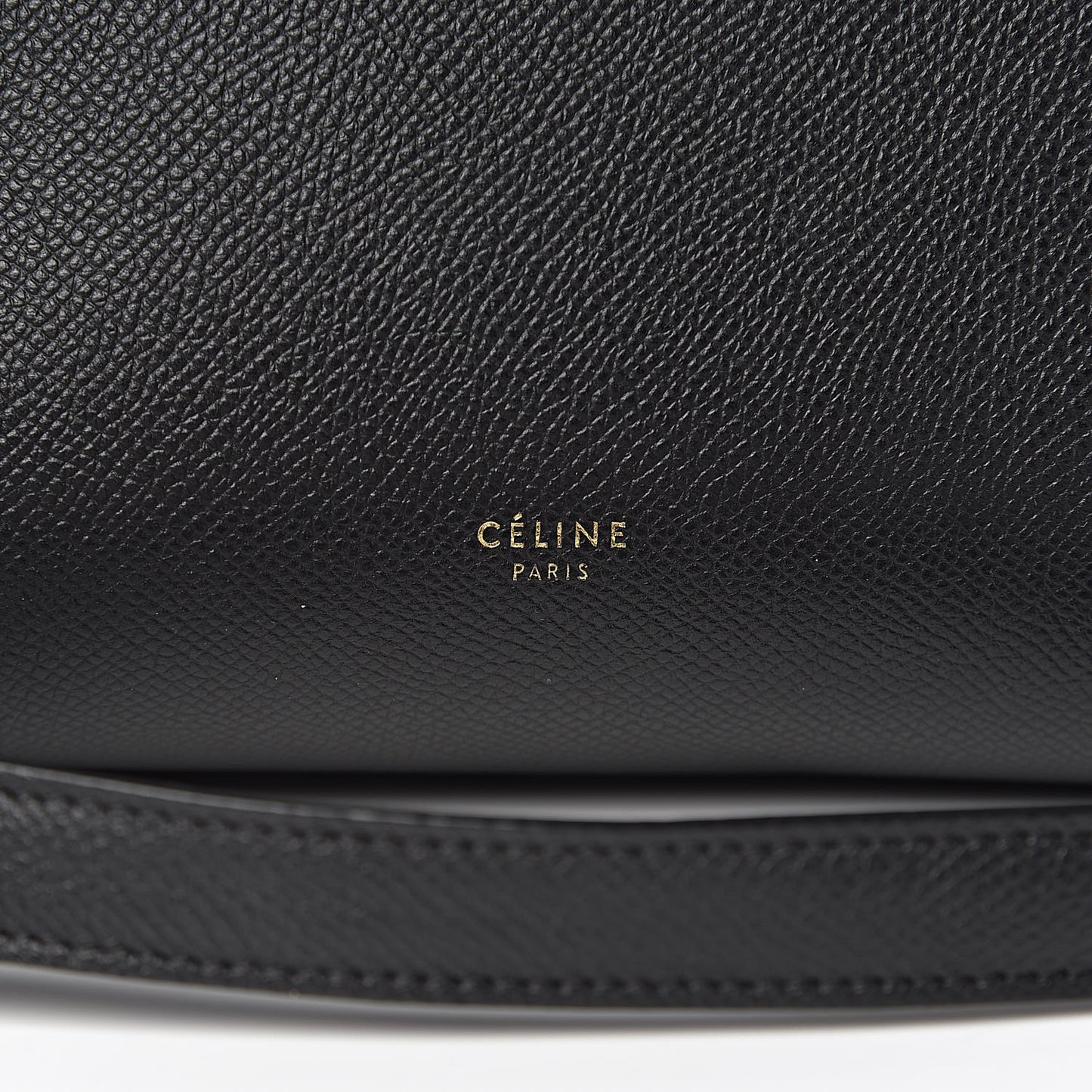 Grained Calfskin Micro Belt Bag Black