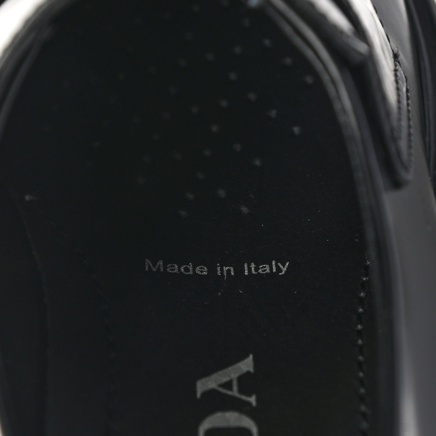 Prada Spazzolato Rois Metal Triangle Logo Monolith 55mm Loafers 37 Black 8 of 11