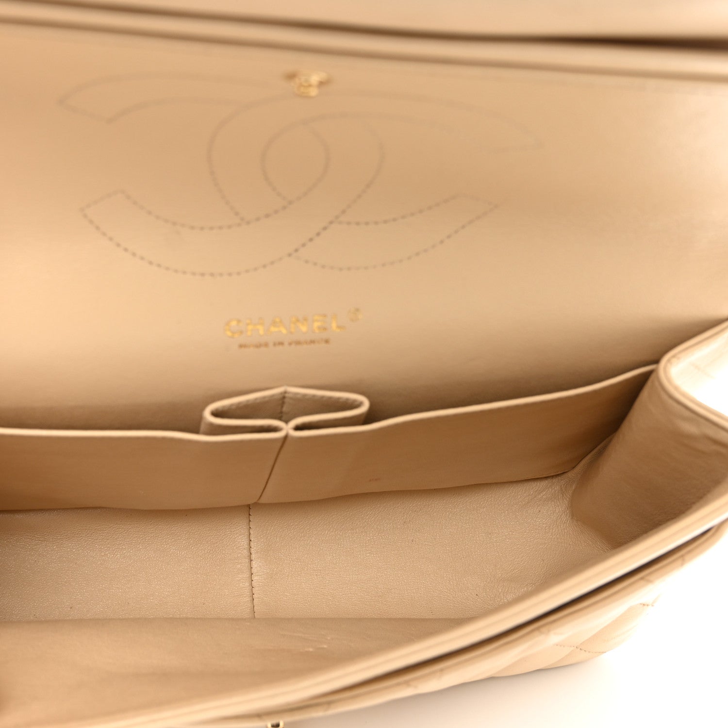 Chanel Lambskin Quilted Jumbo Double Flap Beige Clair 6 of 14