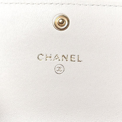 Chanel Lambskin Quilted Chanel 19 Flap Coin Purse With Chain Grey 7 of 11
