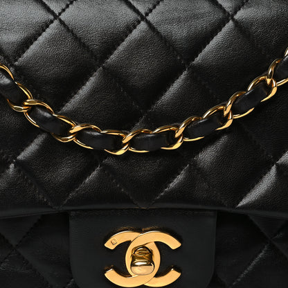 Chanel Lambskin Quilted Medium Double Flap Black 8 of 11