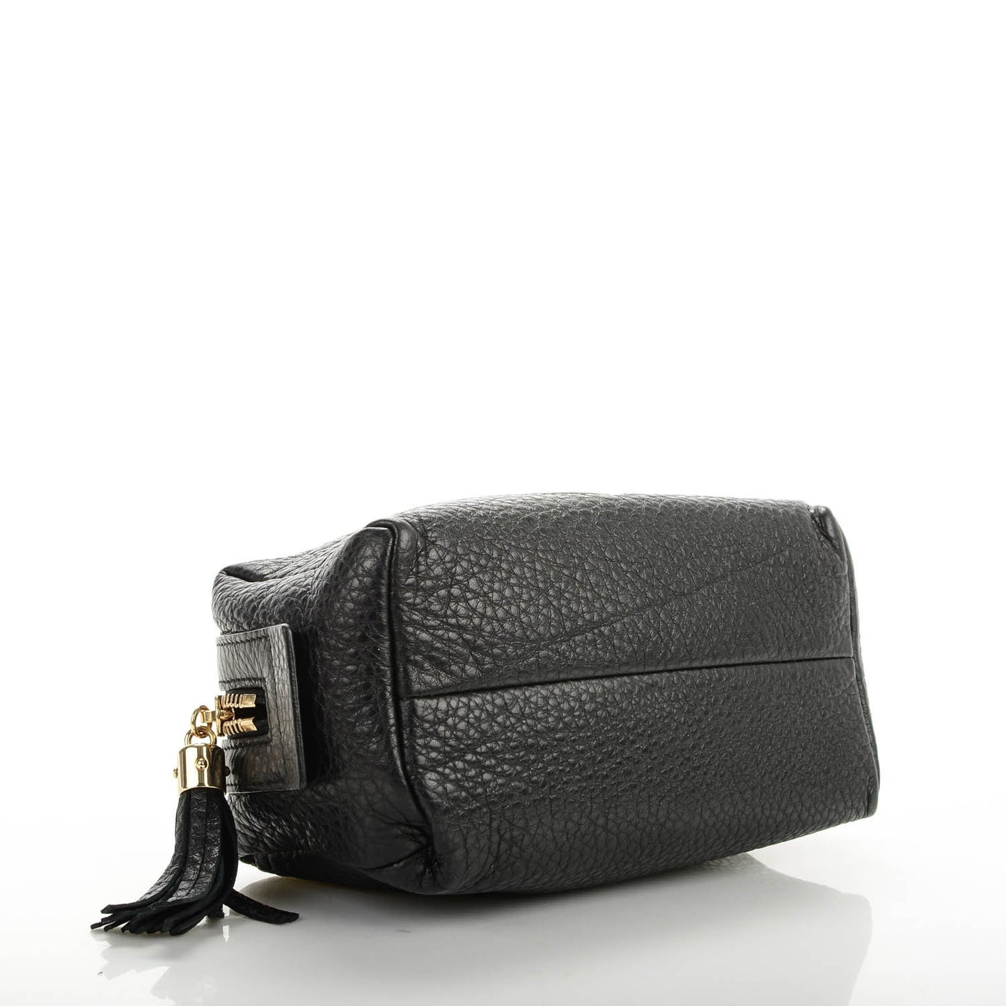 Pebbled Calfskin Soho Medium Cosmetic Case Black