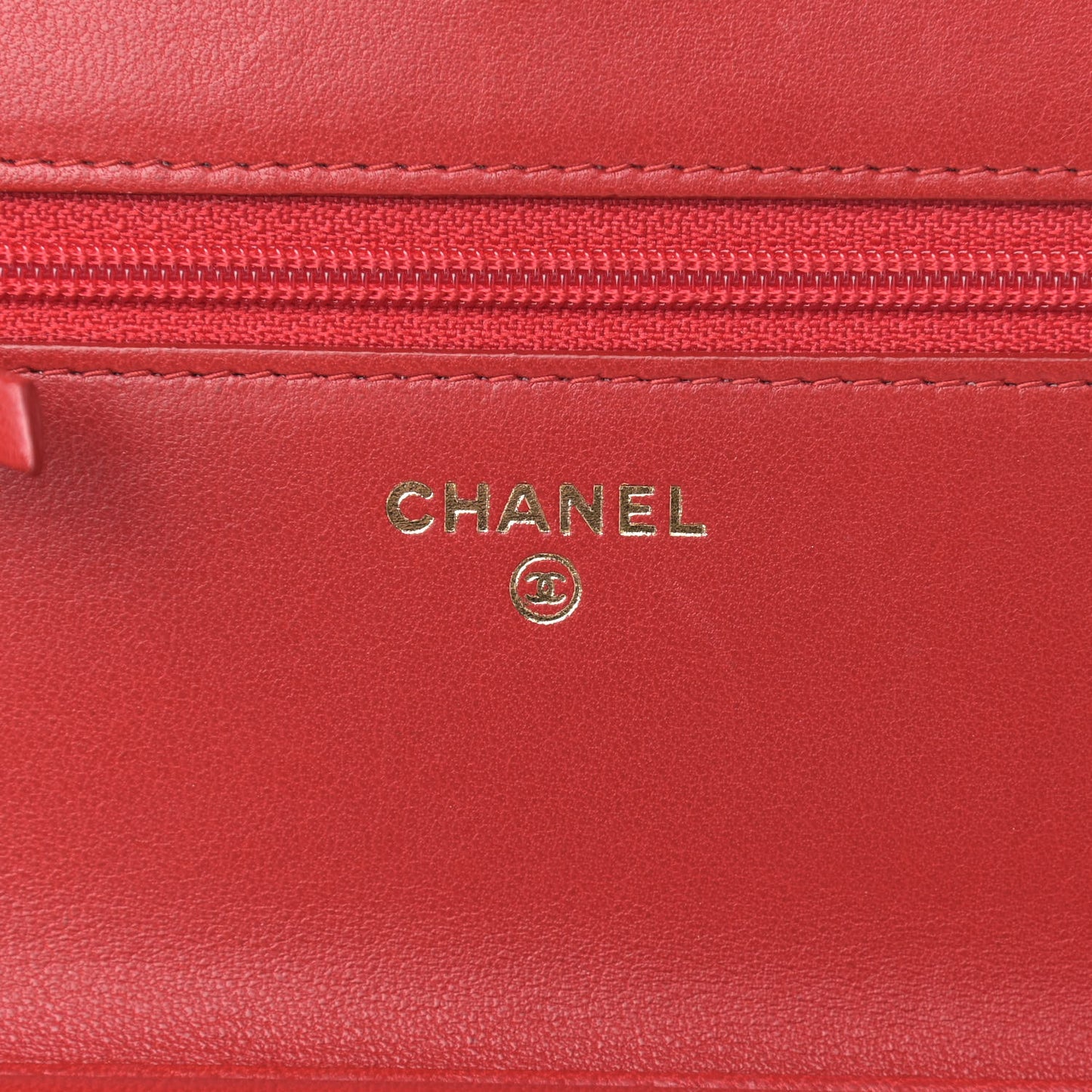 Lambskin Quilted Boy Wallet On Chain WOC Red